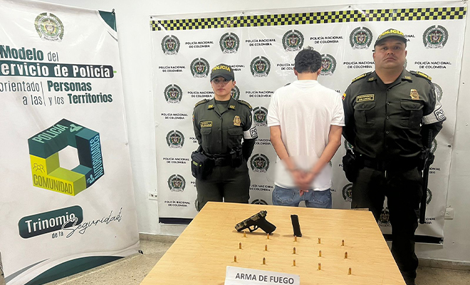 Capturado con un arma de fuego ilegal en la zona céntrica de la capital risaraldense