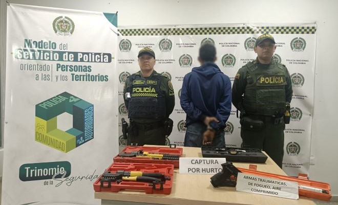 Todos los elementos hurtados, fueron recuperados, gracias a la rápida reacción