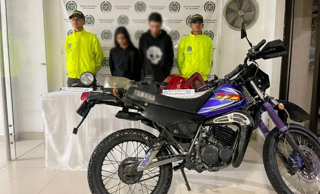 En el operativo adelantado, fueron incautados diferentes motopartes y una motocicleta