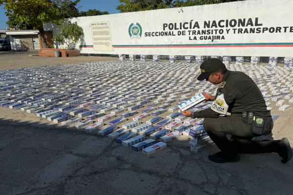 Capturado presunto contrabandista e incautado millonario cargamento de cigarrillos en el corregimiento de Mingueo