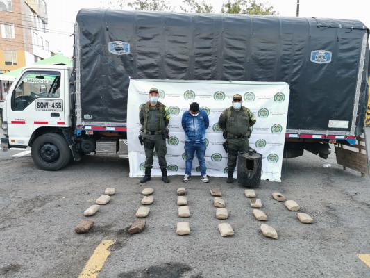 Captura de una persona por el delito de tráfico de estupefacientes