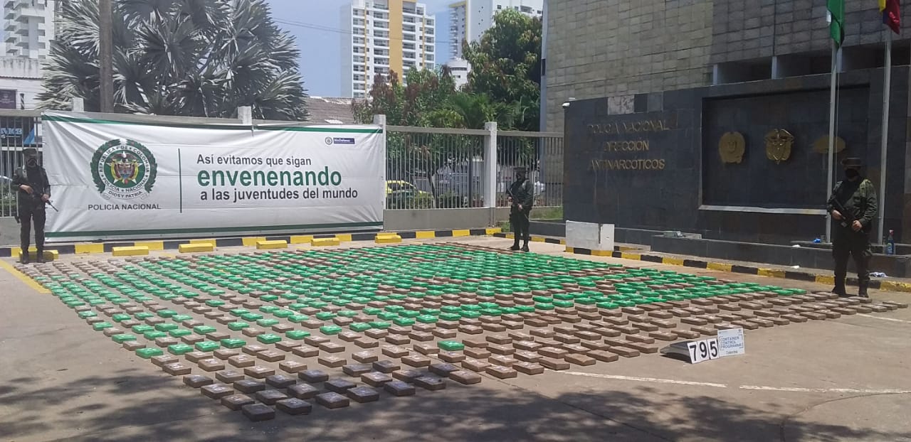 Incautamos 798 kilos de clorhidrato de cocaína en el puerto marítimo de Cartagena