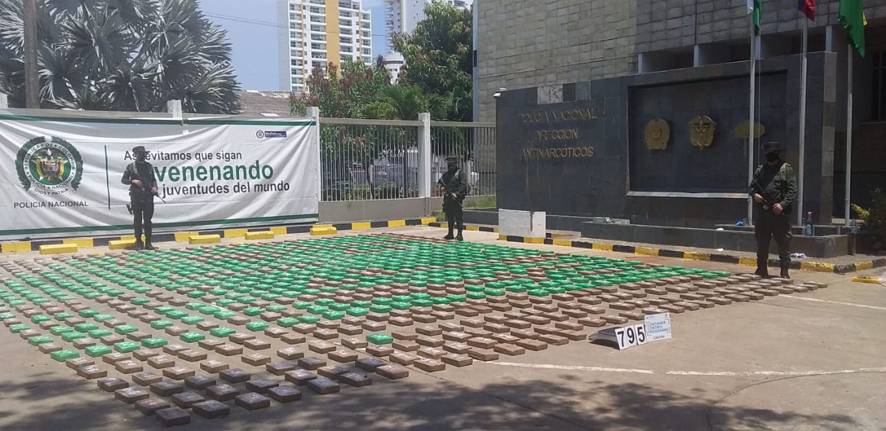 Incautamos 798 kilos de clorhidrato de cocaína en el puerto marítimo de Cartagena