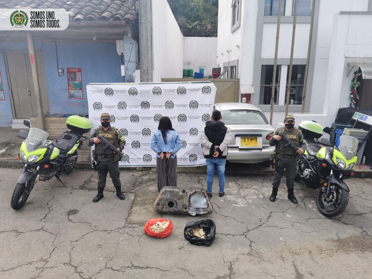 Frustramos el tráfico de estupefacientes con la incautación de 14.000 dosis de base de coca y 2.666 dosis de bazuco