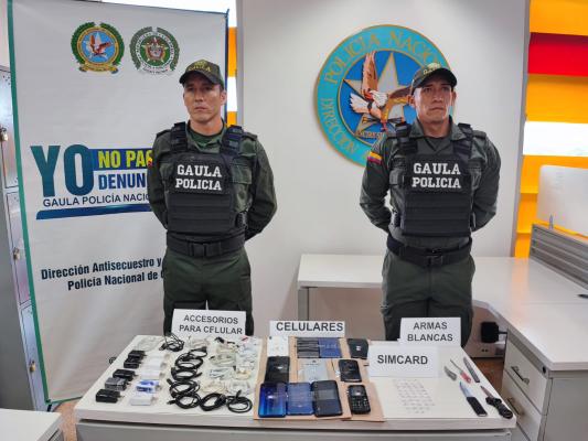 La Policía incautó celulares y sim cards, de la cárcel de Coiba en Ibagué 