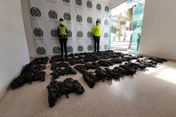 Incautación de chalecos 