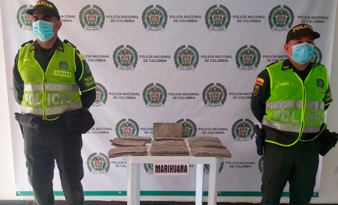 Realizamos la incautación de 10 kilos de marihuana que iba como encomienda