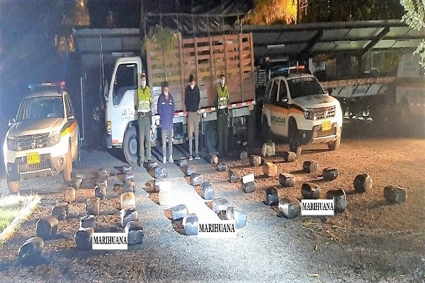 Droga encaletada en una carga de cebolla