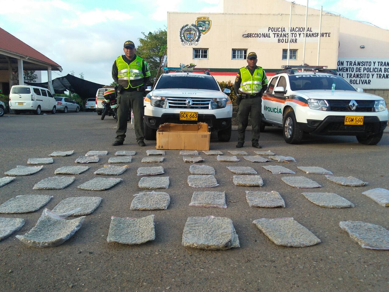 En operativos contra la droga en Bolivar, Policía haya 25 kilos de marihuana 
