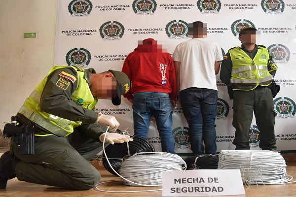 incautados 1.860 metros de mecha de seguridad