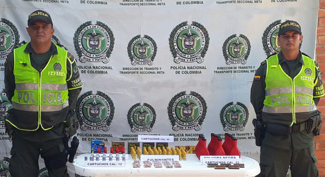 Incautamos munición y pólvora negra-que iba con destino a grupos armados organizados-Policía Meta