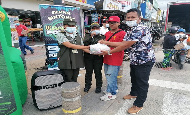 Con “Radiotón” Policía en Leticia lideró campaña de solidaridad con familia que lo perdió todo en incendio