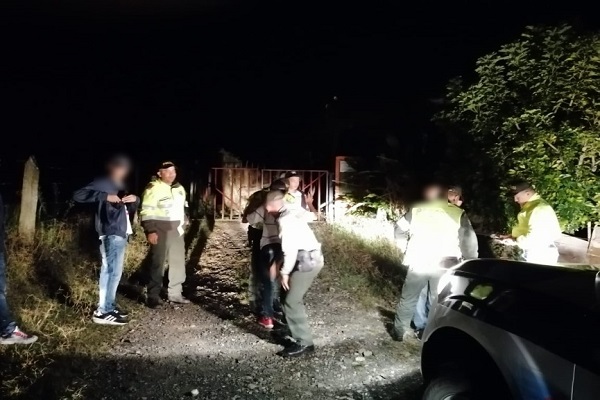 Intervención fiesta con menores de edad