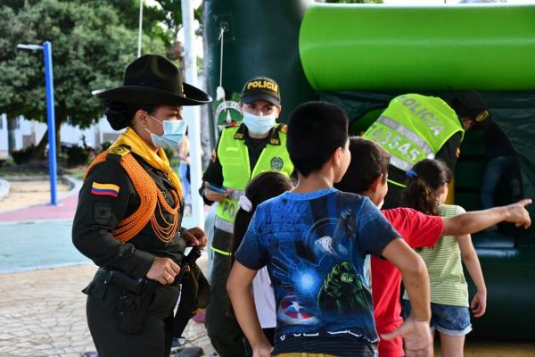 La Policía con toda su capacidad humana y logística realizó actividades de integración en el Meta 