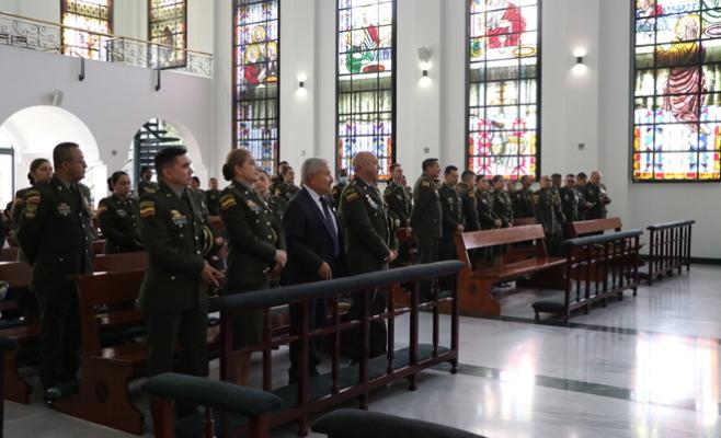 La conmemoración inició con una eucaristía en el Centro Religioso de la Policía Nacional