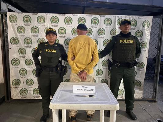 La Policía lo capturó en flagrancia por tentativa de homicidio 