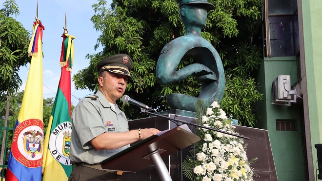 En Neiva, la Policía Nacional rinde un sentido homenaje a cinco policías que ofrendaron su vida 