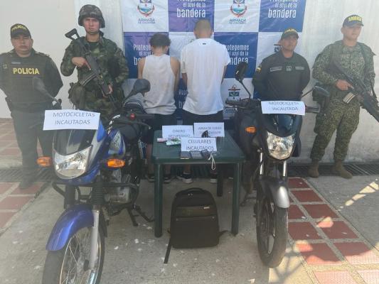 La Policía Nacional captura tres sujetos y recupera dinero hurtado en el municipio de Cabuyaro 