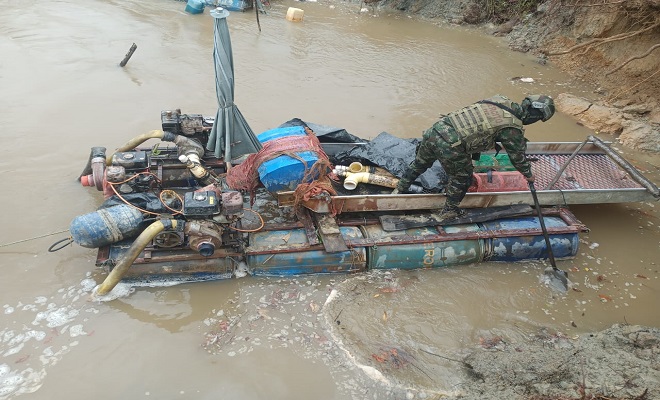 La policía y el ejército continúan impactando la minería ilegal en el Chocó