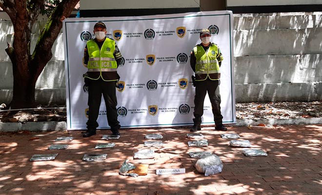 Incautamos 15 kilos de marihuana