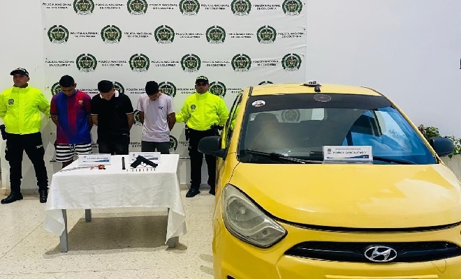 Tres capturados en Valledupar con pistola traumática y munición modificada 