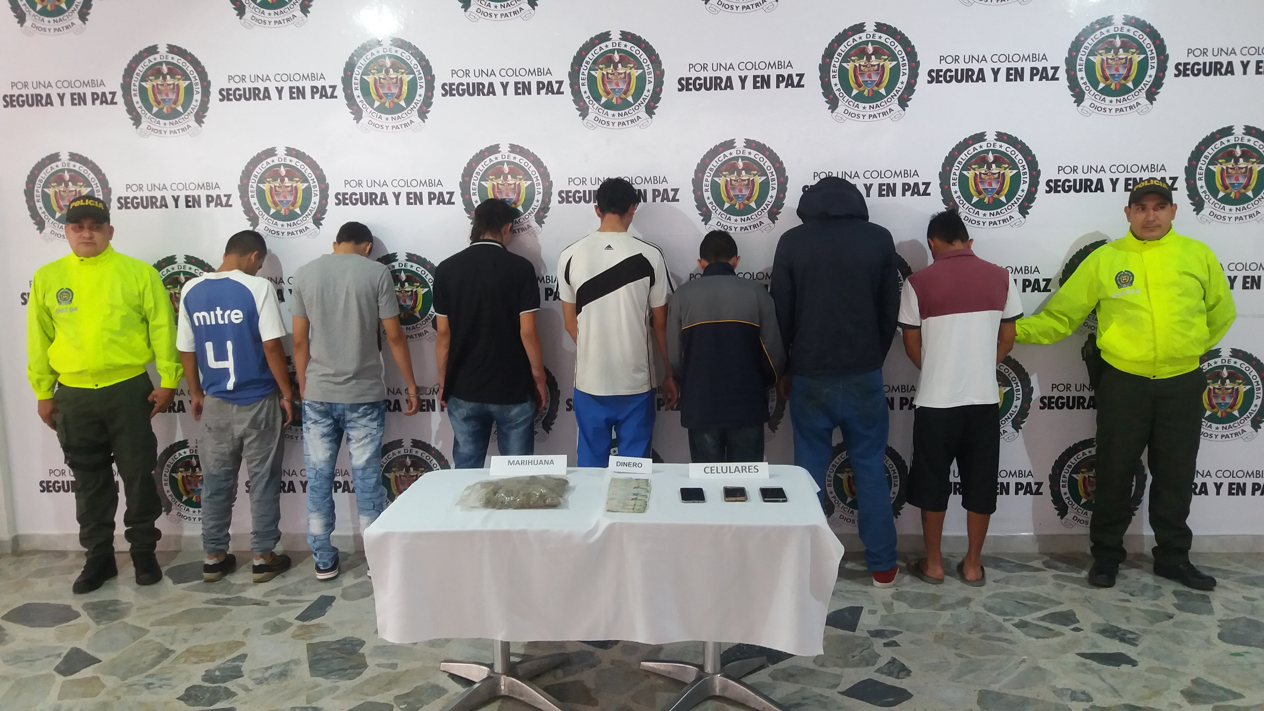 Siete fueron los capturados que expendian estupefacientes