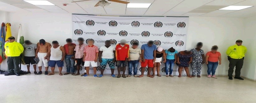 15 integrantes de esta banda delincuencial capturados entre ellos una persona en flagrancia.