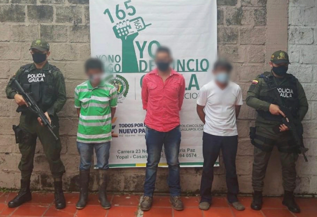 Capturamos cinco presuntos integrantes del GAOR-E28-en diferentes lugares del país. 