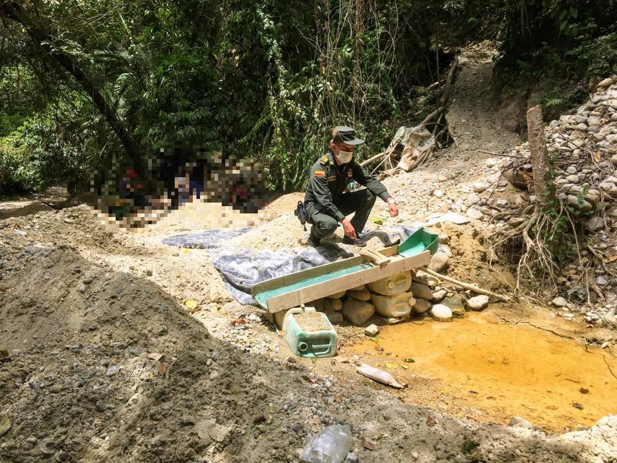 Efectuamos contundente golpe a la minería ilegal en el Tolima