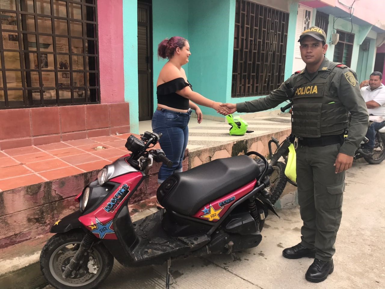La motocicleta luego de ser hallada fue devuelta a su propietaria en el barrio Natania