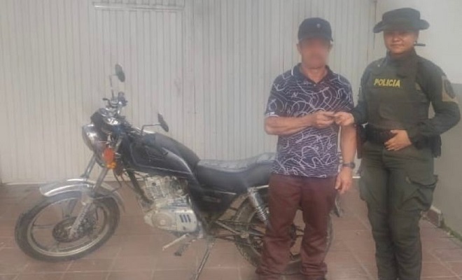Motocicleta recuperada en Salazar de Las Palmas