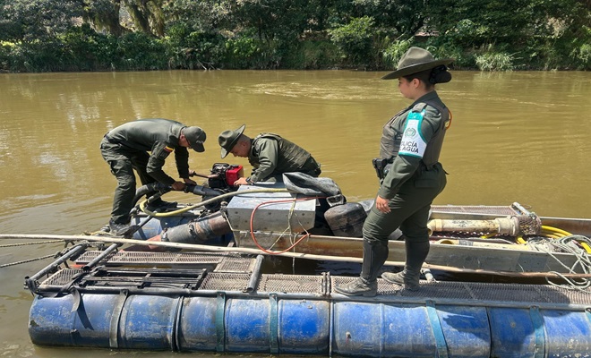 motores, motobombas y dragas incautadas