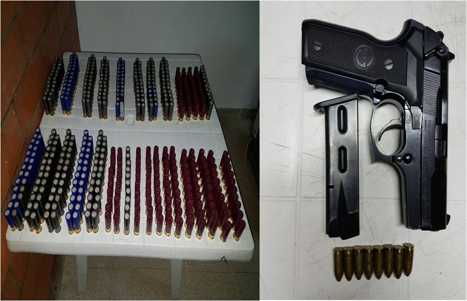 Munición y armamento encontrado en la operación 