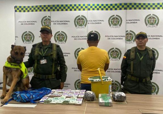 Capturado 2 kilos de base de "coca" y $200 millones 