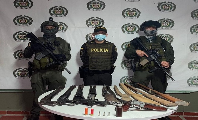 Ocho armas de fuego fueron incautadas durante el fin de semana