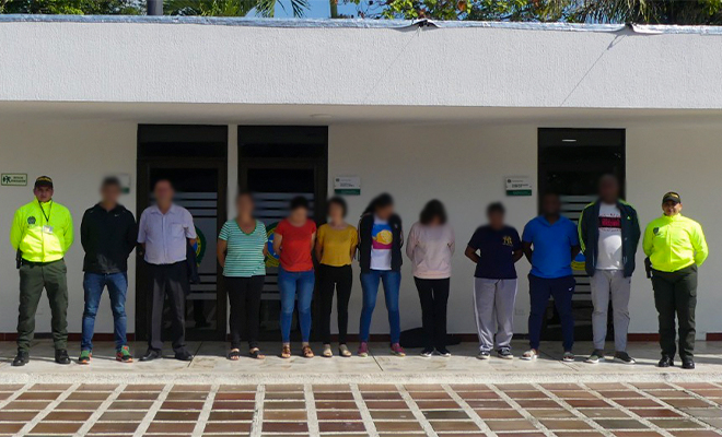 Ofensiva contra el narcotráfico deja 14 capturados en el departamento del Valle del Cauca, Antioquia, Cauca y Nariño.
