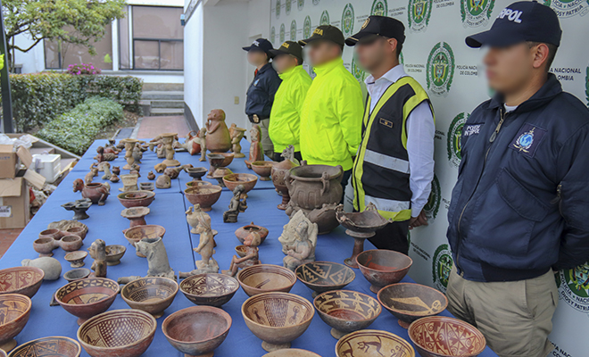 Golpe a estructura de tráfico de piezas arqueológicas