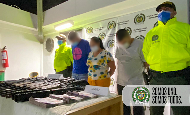 Golpe a red transnacional de tráfico de armas de fuego al servicio de los Gaor que delinquen en el sur del país