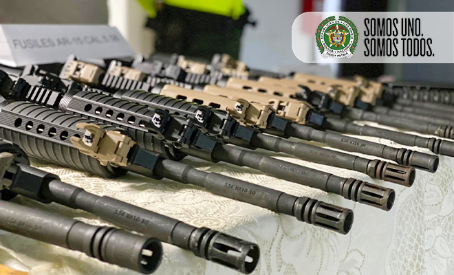 Golpe a red transnacional de tráfico de armas de fuego al servicio de los Gaor que delinquen en el sur del país