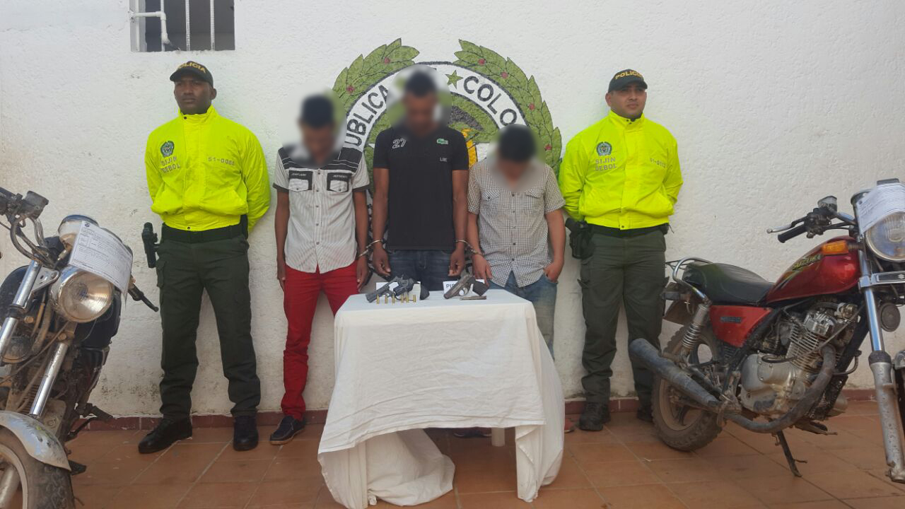 Capturados por tràfico de armas de fuego y municiones