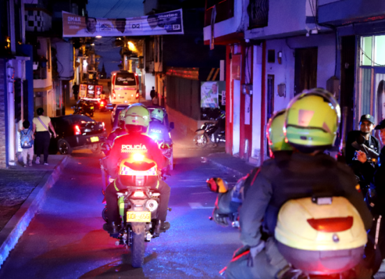 Por aire y tierra la policía desplegó acciones de prevención, control y disuasión, en el municipio de Anserma