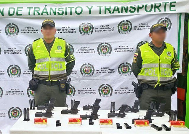 Las pistolas no contaban con la autorización para su transporte
