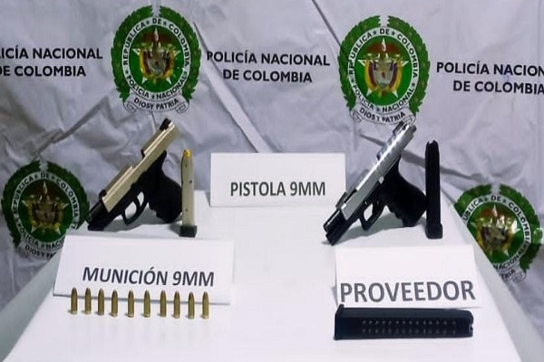 armas de fuego halladas
