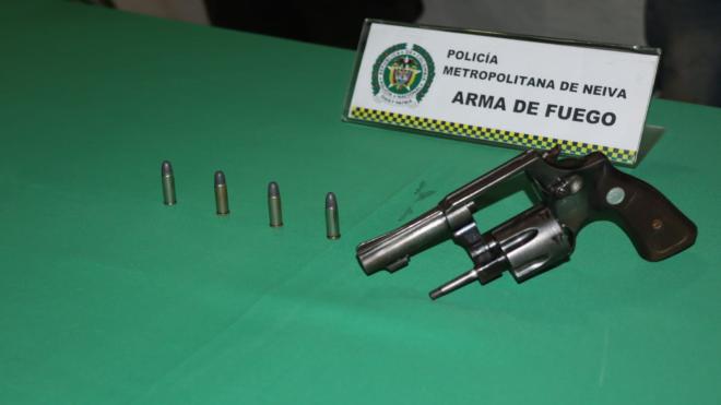 Policía da captura en flagrancia de una persona con un revólver ilegal