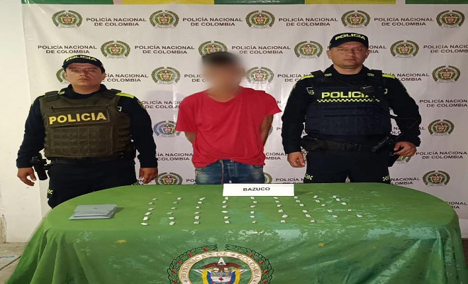 Policía Nacional, logra incautar bazuco listo para Ser comercializado