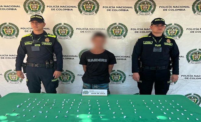 Capturado "Brayan" con bazuco