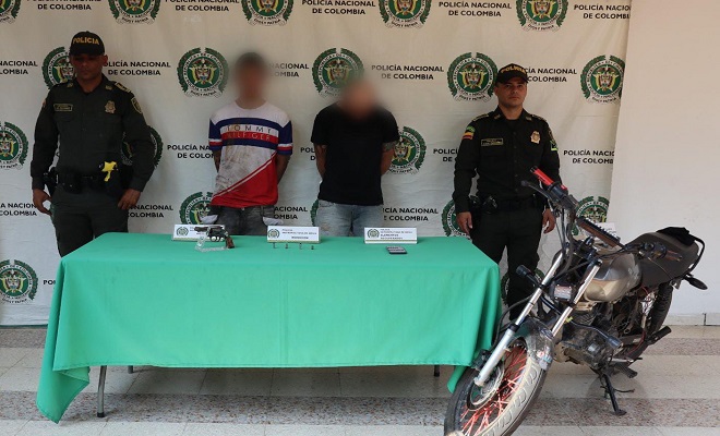 Policía Nacional, logra la captura de dos personas por el delito de hurto 