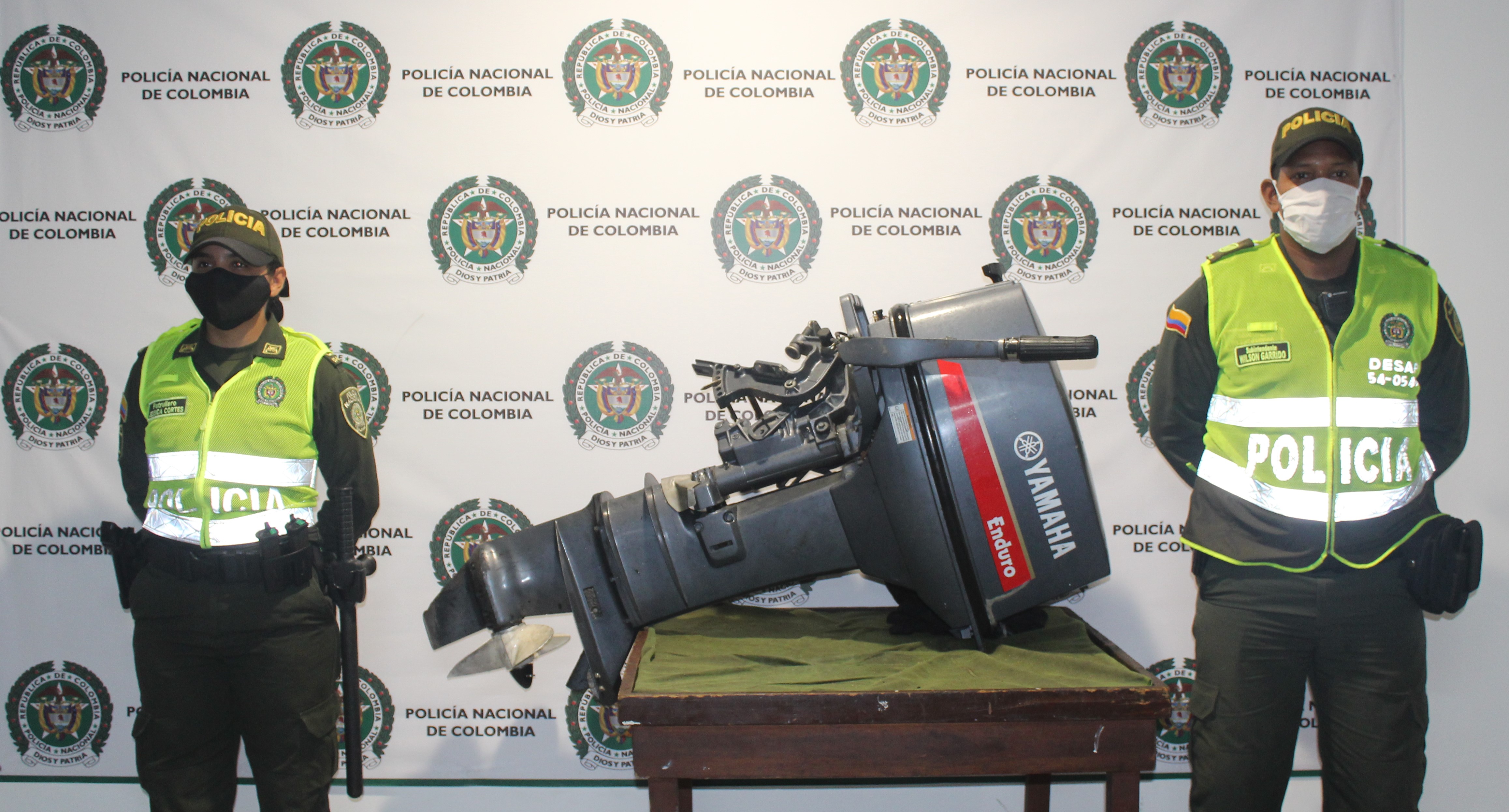 Policía Nacional logro la recuperación de un motor fuera de borda