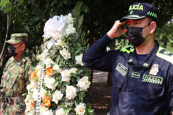 Policía nacional realizó un acto de memoria con el fin de dignificar y honrar a las víctimas del conflicto armado