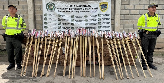Incautación de  juegos pirotécnicos en vías de Santander